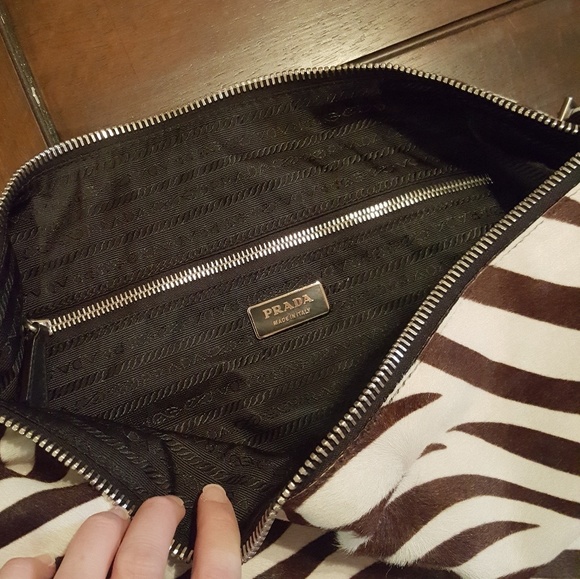 Prada Zebra Print Calf Hide Hobo - Picture 3 of 4