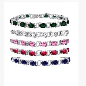 White Cz tennis bracelet