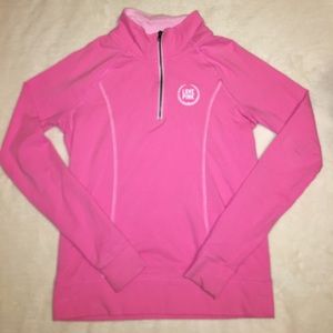 Pink Victoria's Secret Quarter Zip Pullover