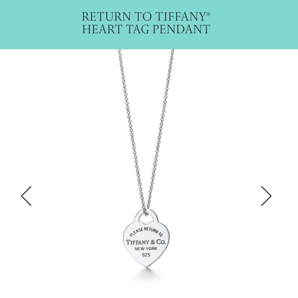 ✨Tiffany&Co Heart Sterling Silver Pendant Necklace