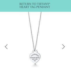 ✨Tiffany&Co Heart Sterling Silver Pendant Necklace