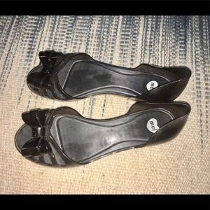 Melissa Open-Toe Slip on Flats with Bows 🎀