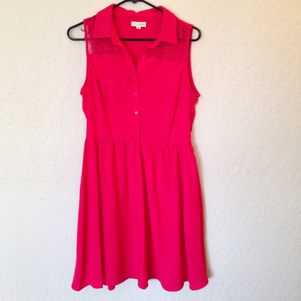 Cute Hot Pink Collared dress