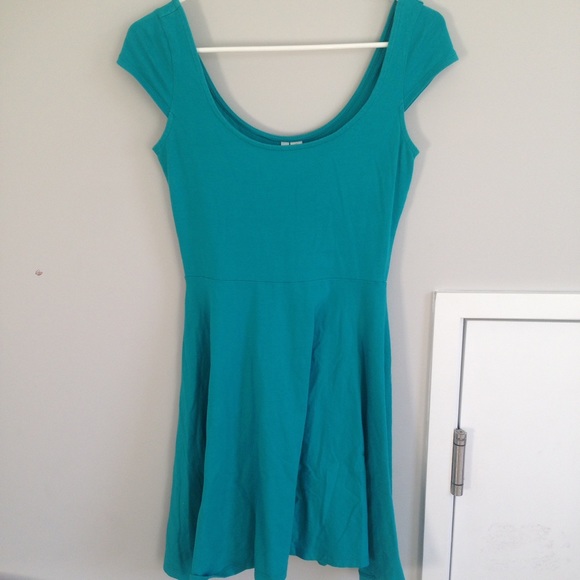 turquoise skater dress - Picture 2 of 3