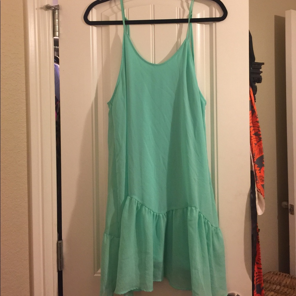 Drop waist, low back dress