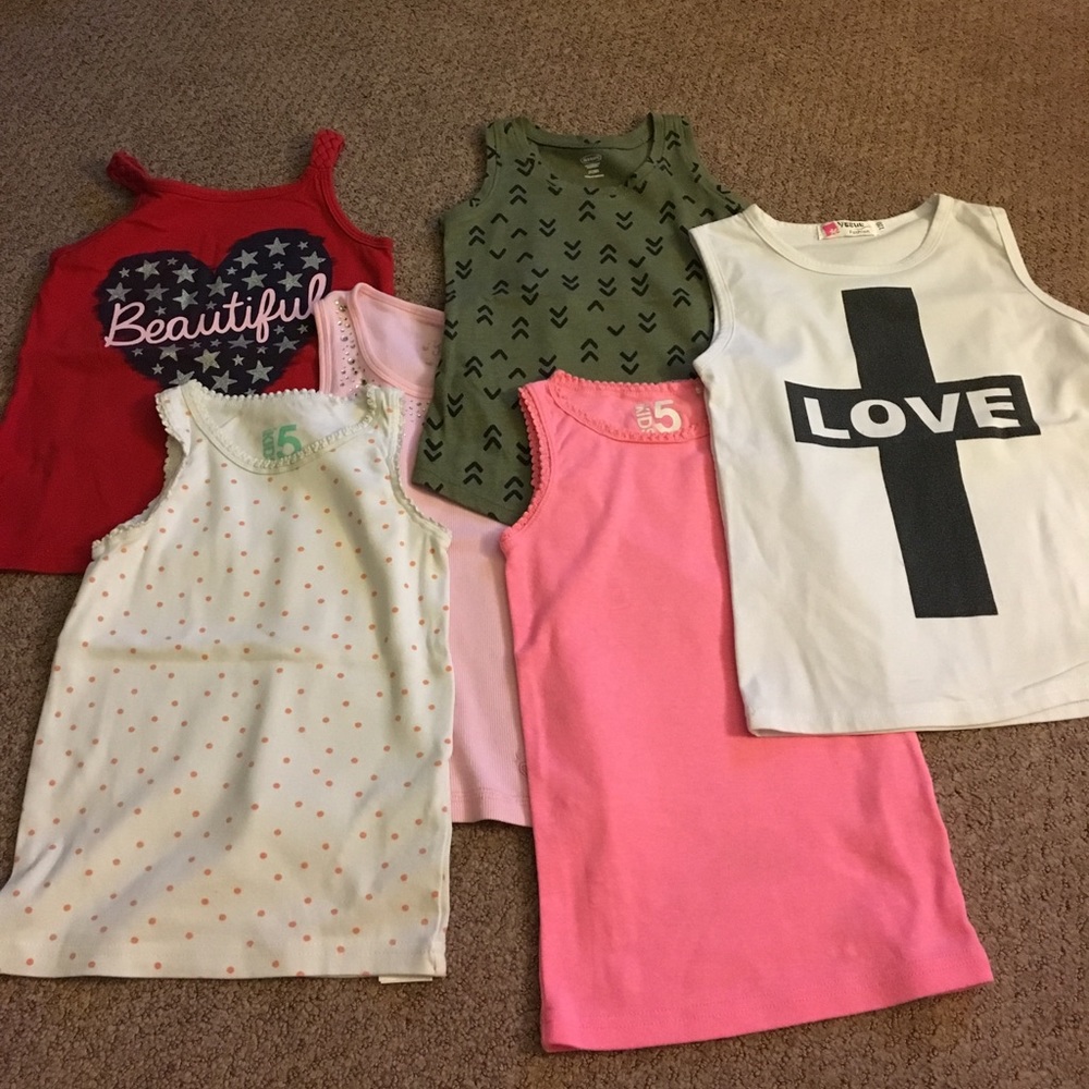 Girls bundle tank tops, size 5