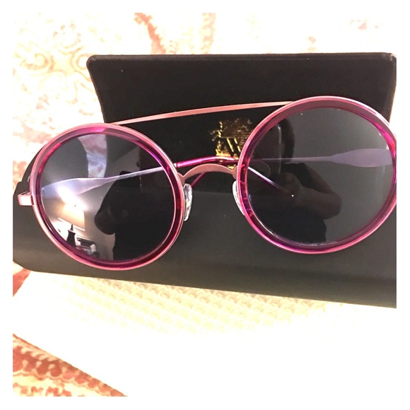 Final Sale WILDFOX  Fuchsia Aviators W/Blue Lenses - Picture 2 of 5