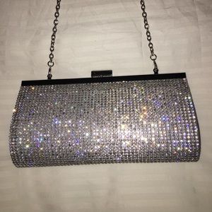 Charming Charlie Rhinestoned Clutch with Strap