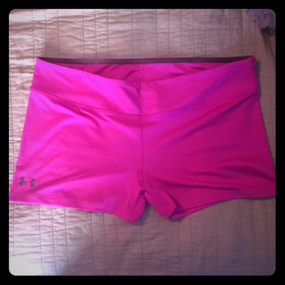 Under Armour Pants - Pink Ladies Under Armour Shorts (fitted)