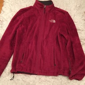 Pink fleece north face jacket!