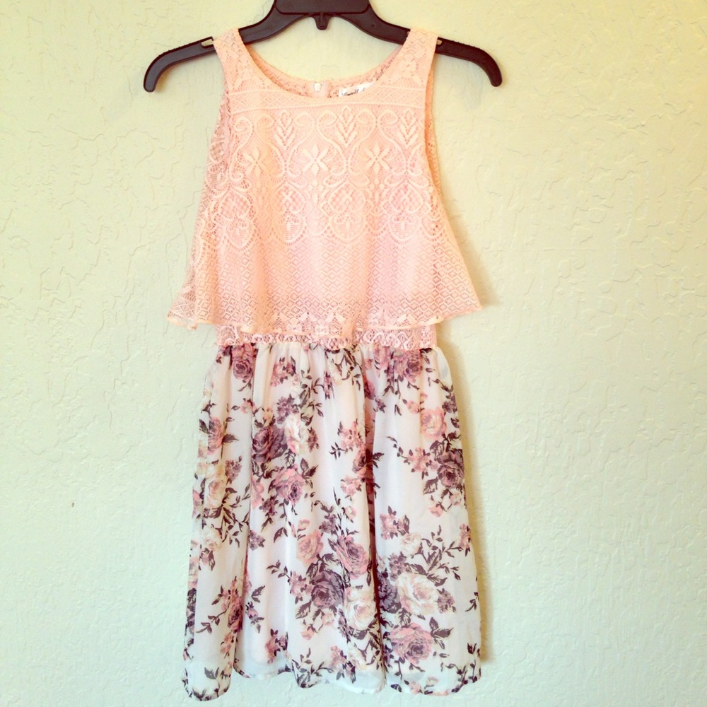 Cute Pastel Pink Floral Dress