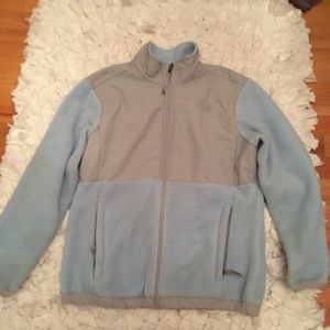 Light blue north face jacket