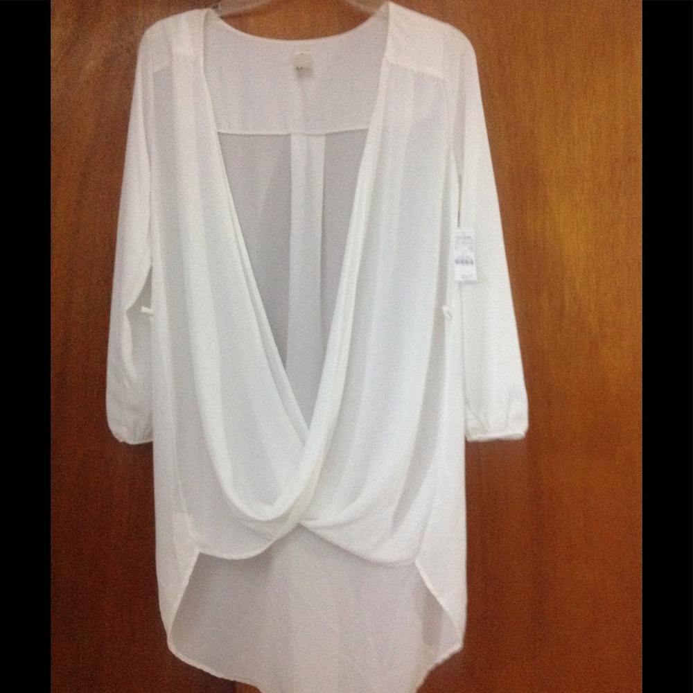 Sheer open blouse