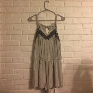 Black & white American eagle romper