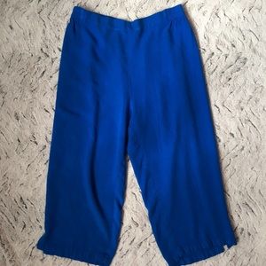Royal Blue Beach Pants Gaucho Culottes