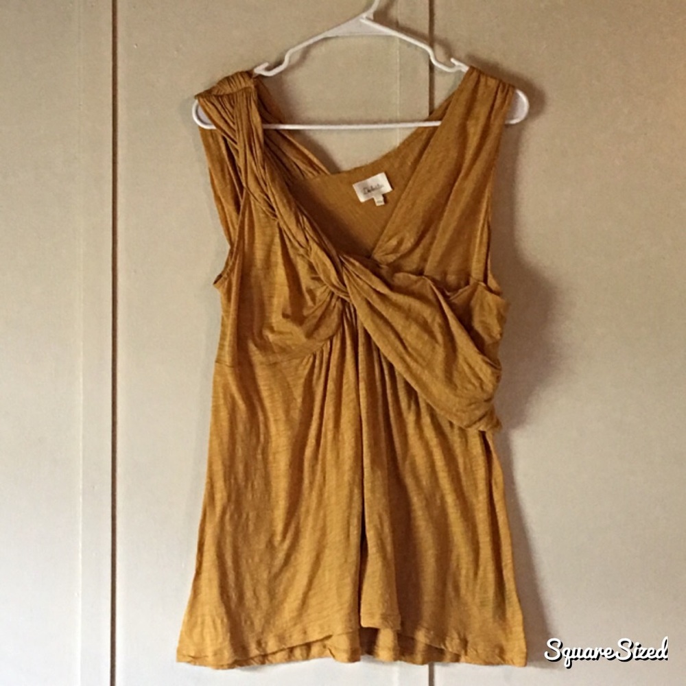 Anthropologie Deletta Twist and Flounce Tank Top
