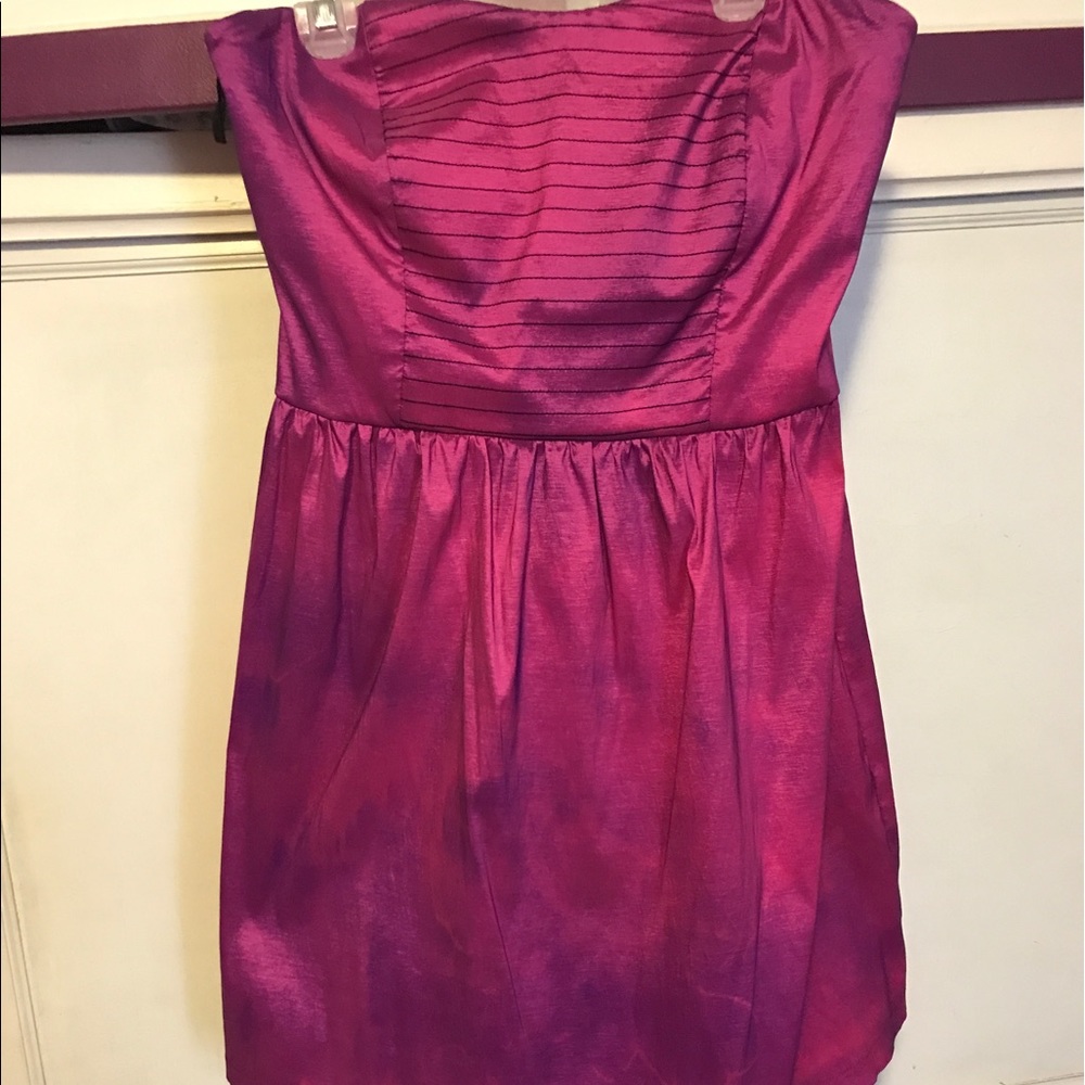 Knee length purple dress