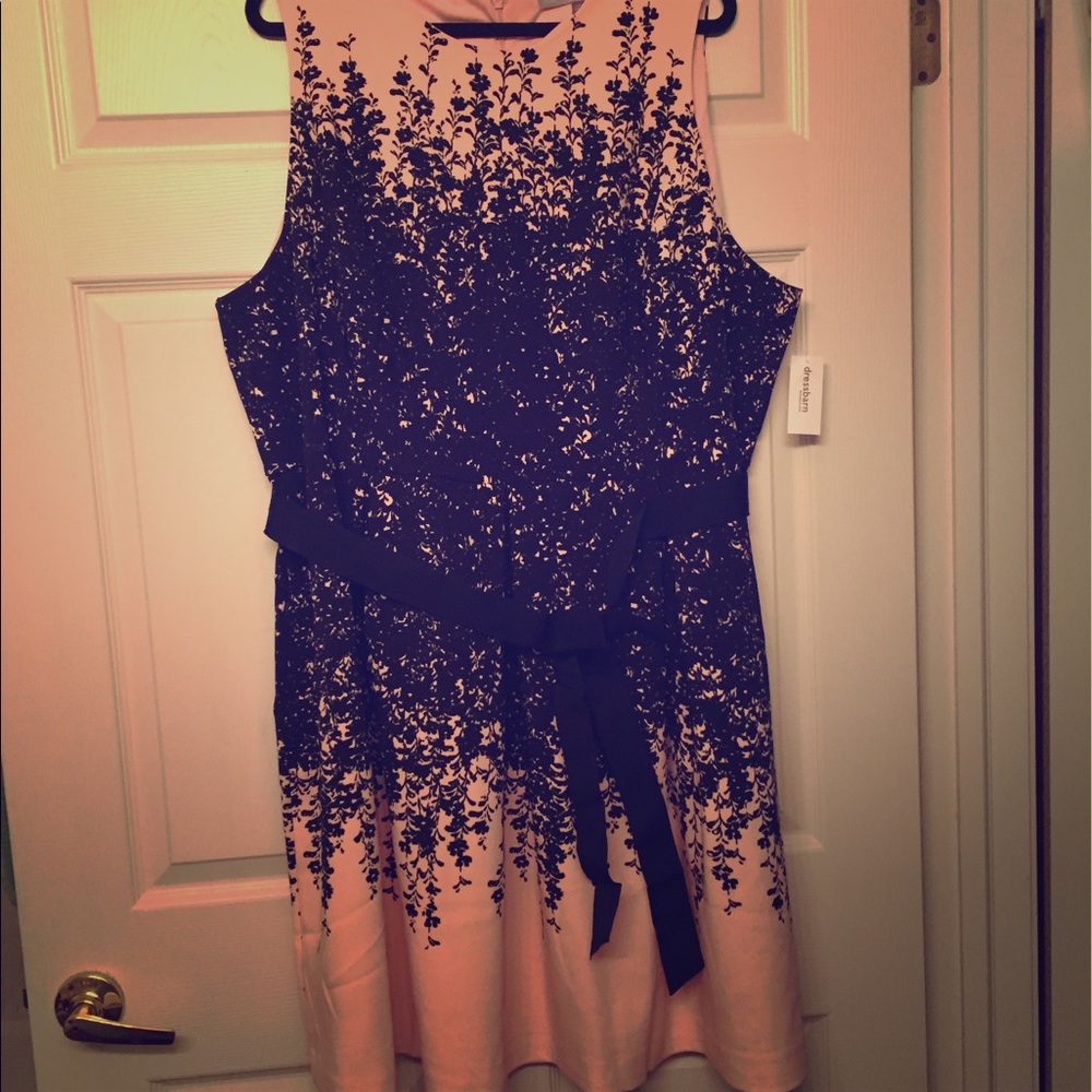 NWT Dress Barn Pink and Black dress sz24