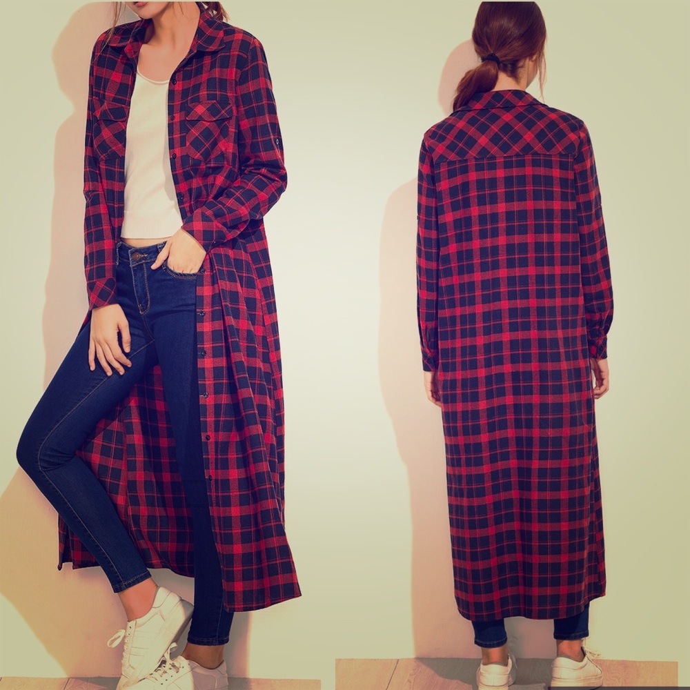 Red/black pleaded shirt or dress