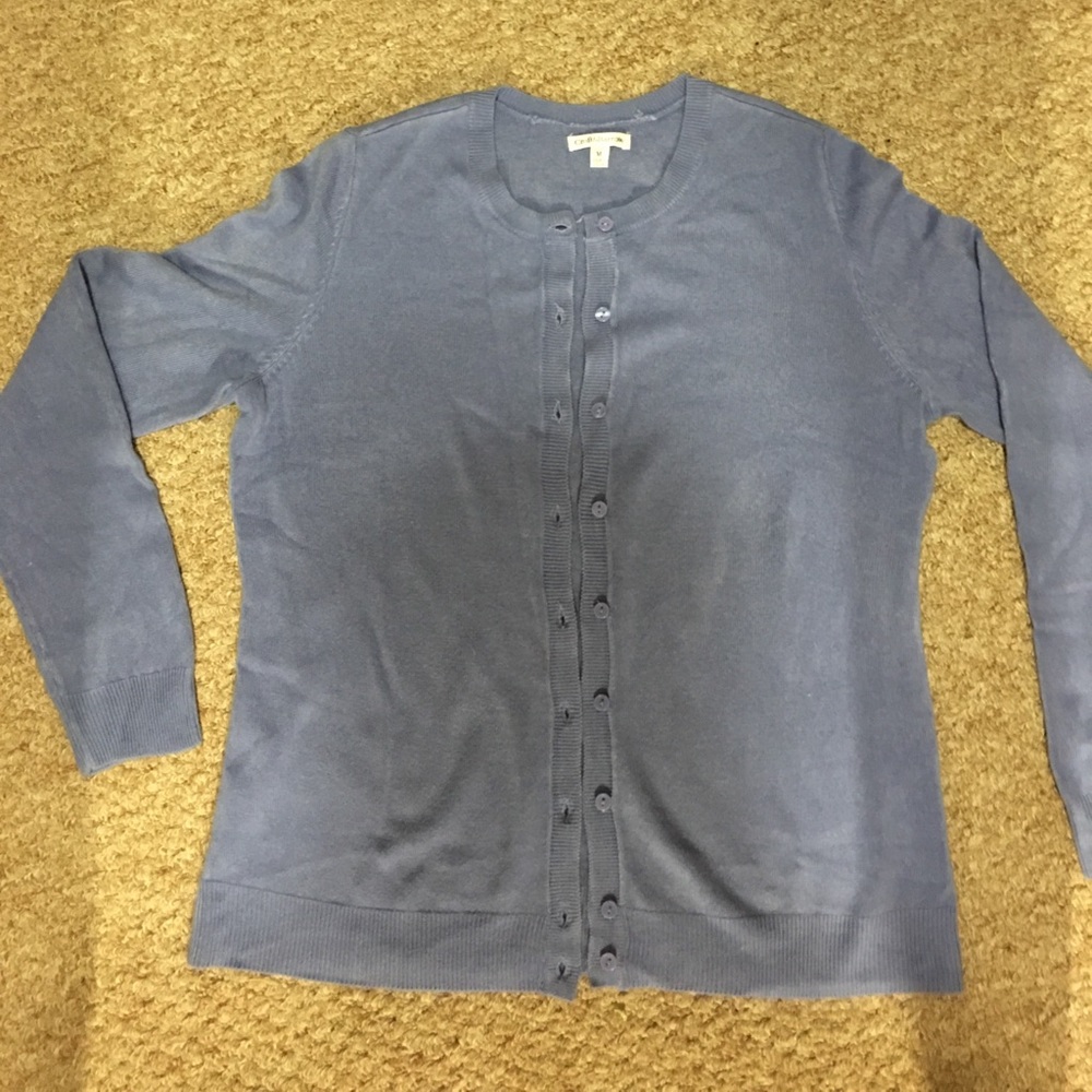 Blue cardigan