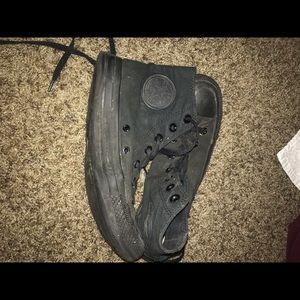 Black high top converse