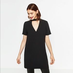 Zara black choker shift