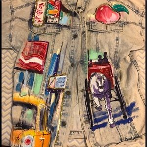 Hand painted jean jacket