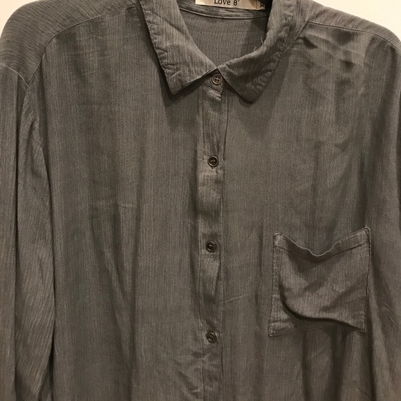 Grey Button Up Shirt - Picture 2 of 3