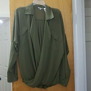 Surplice Long Sleeve Top