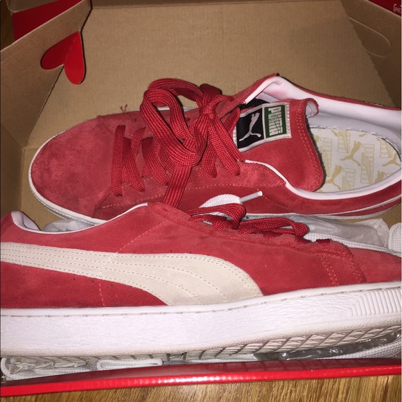 puma suede classic high risk red