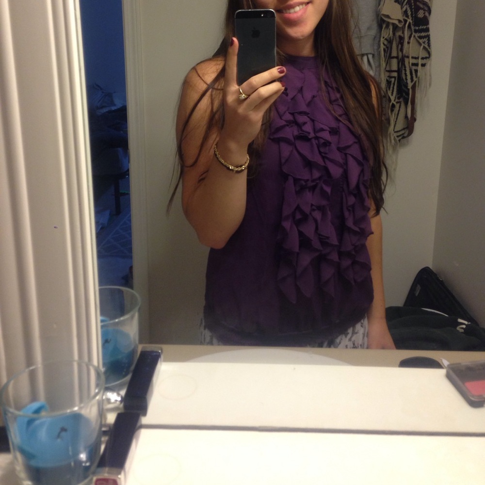 Purple semi dressy blouse