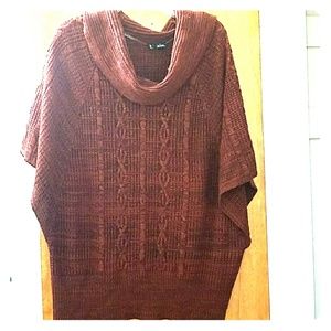 Cowl Neck Short Sleeve Dolman Sweater