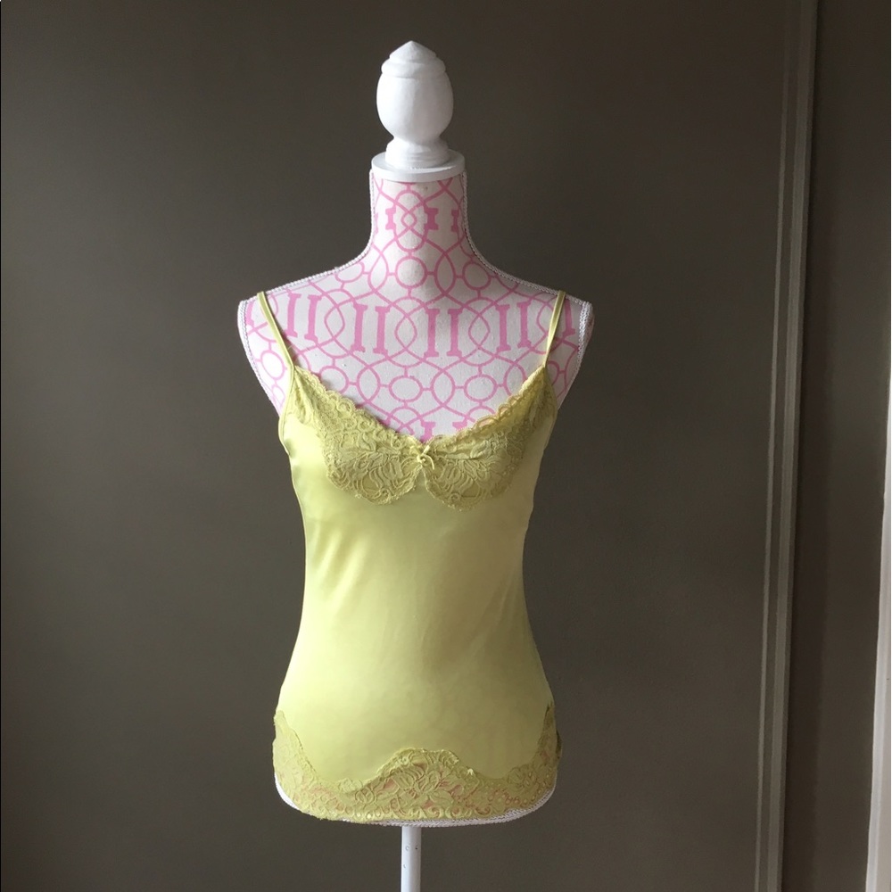Lime green lacy camisole