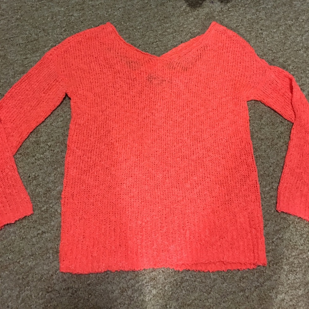 Neon coral sweater