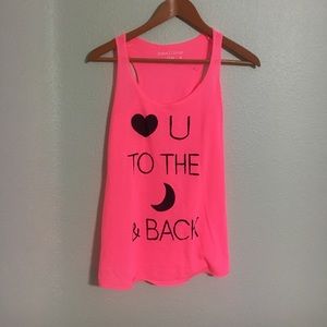 A hot pink tank top