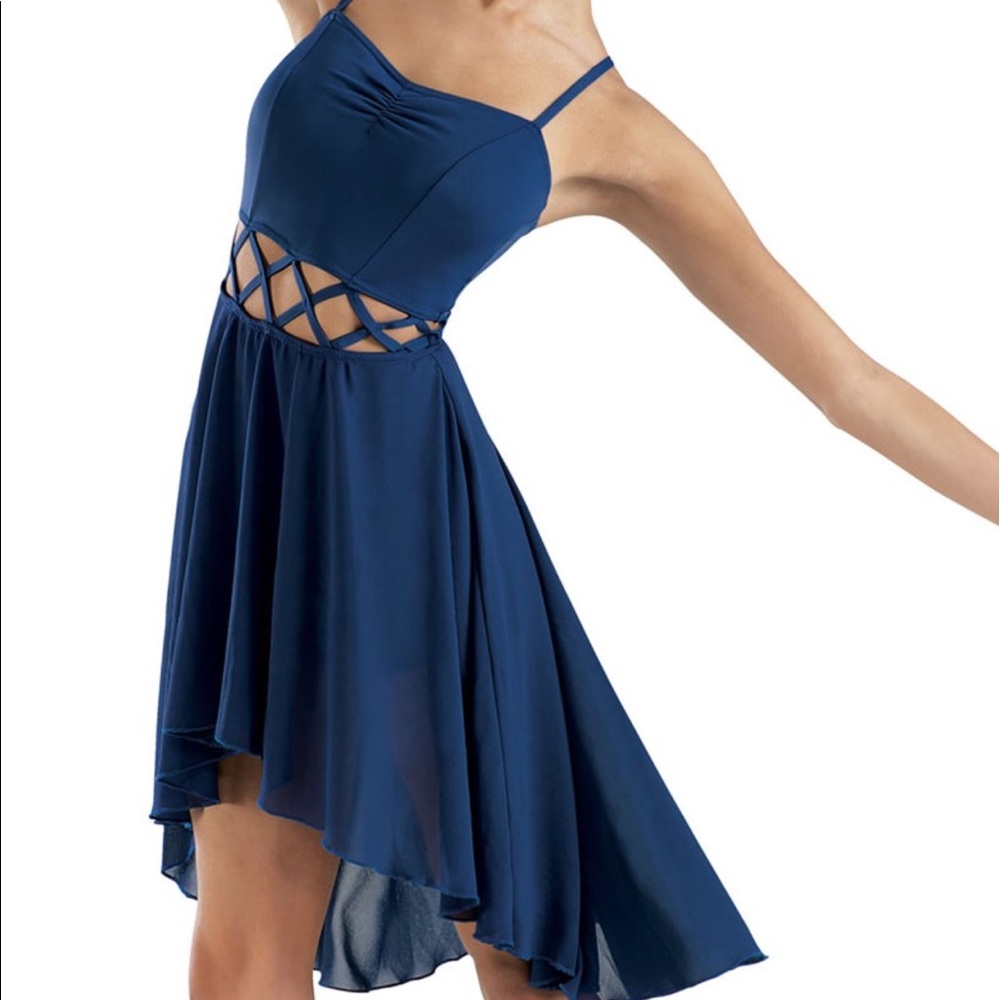 High-low cut out dress