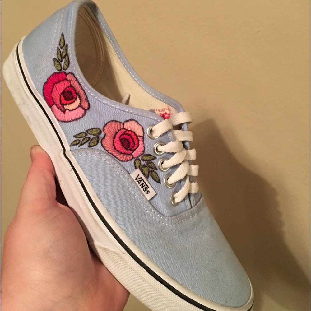 Custom hand embroidered shoes