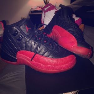 Red and black Jordan's