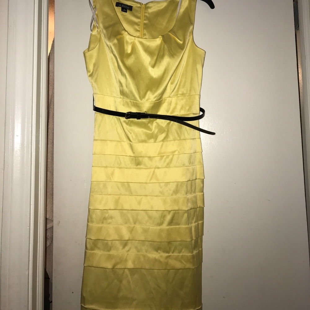 Yellow above the new satin on top/cloth bottom.