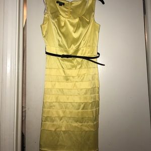 Yellow above the new satin on top/cloth bottom.