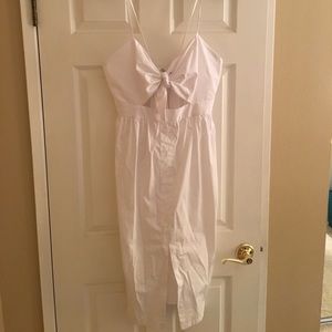 Topshop White Tie Knot Dress