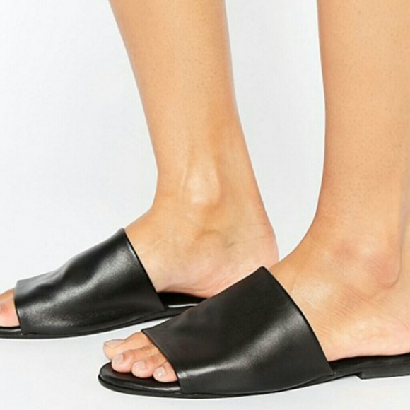 asos asos fahrenheit black leather mules nwt size 9 from asos asos fahrenheit black leather mules nwt size 9 from