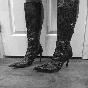 J.Renee Synthetic Black Knee High Boots