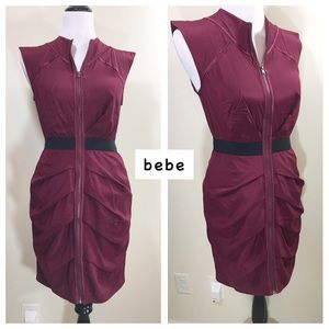 Bebe Zip Front Dress Size S