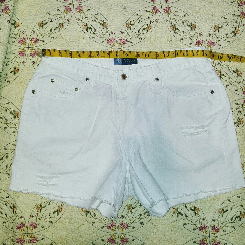 SOLD! White Plus Size Denim Shorts