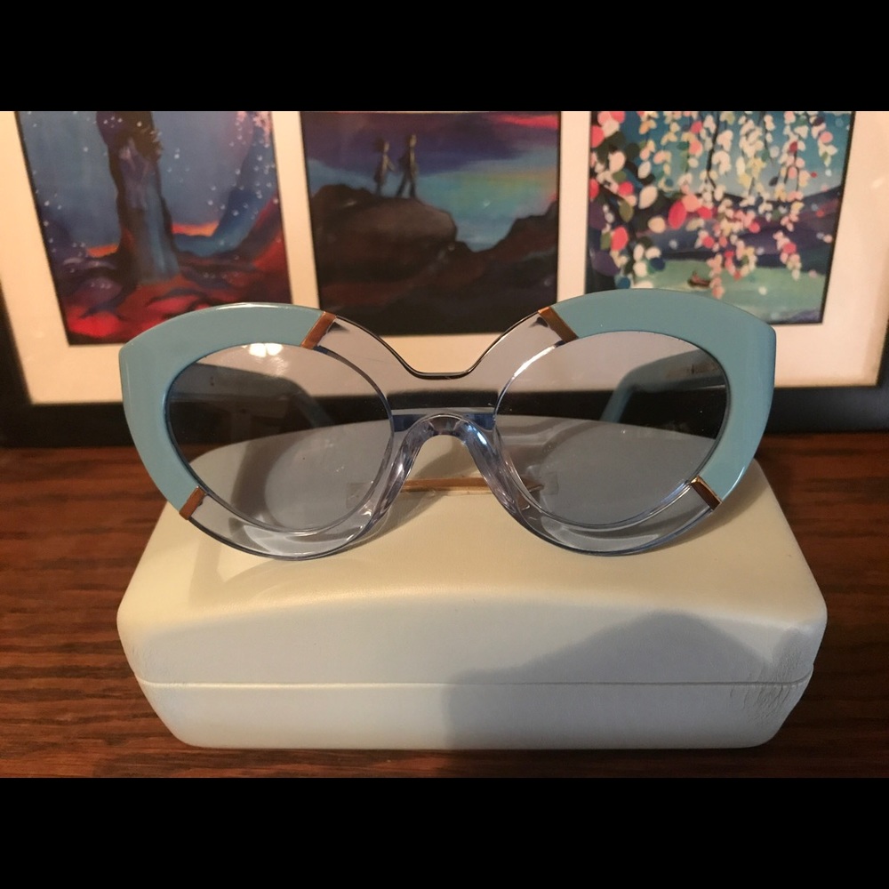 Karen walker poolside blue tint sunglasses