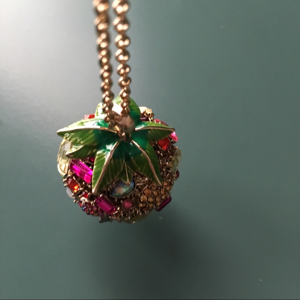 Betsey Johnson Fruit and Facet Stone Pendant