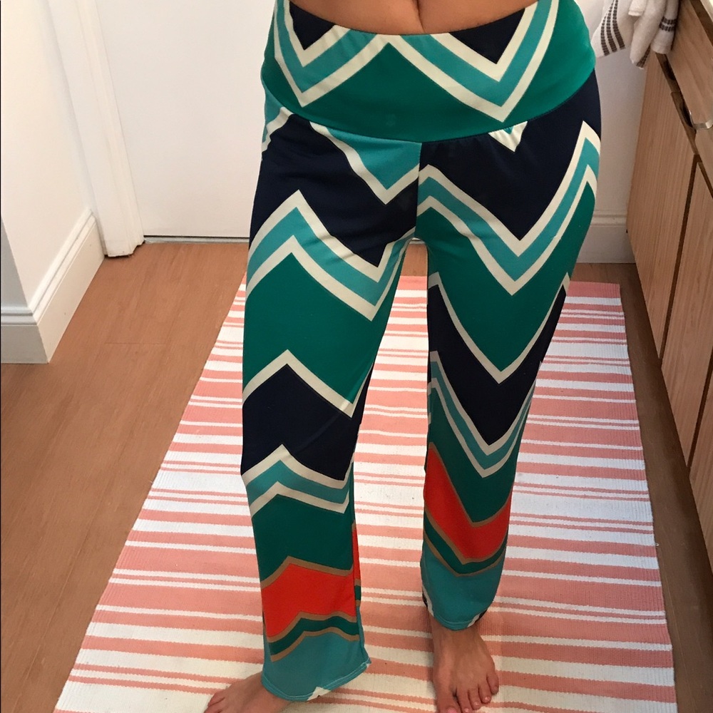 Casual bright colored stretch pants