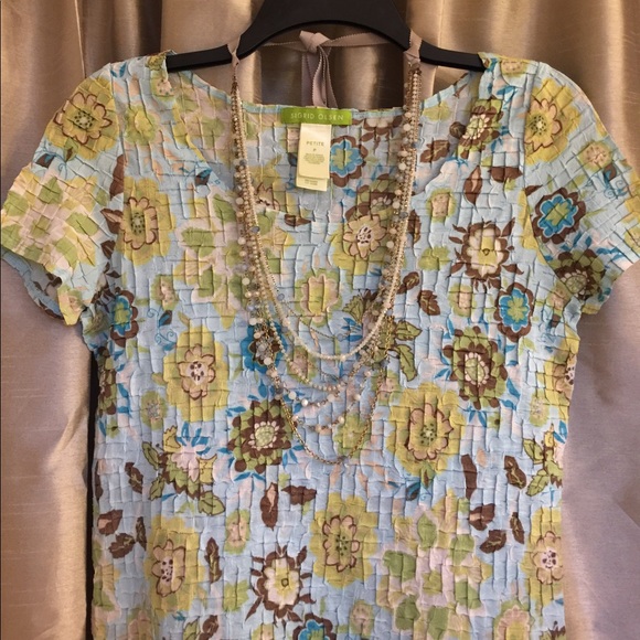 Sigrid Olsen top with flowers - Picture 5 of 7