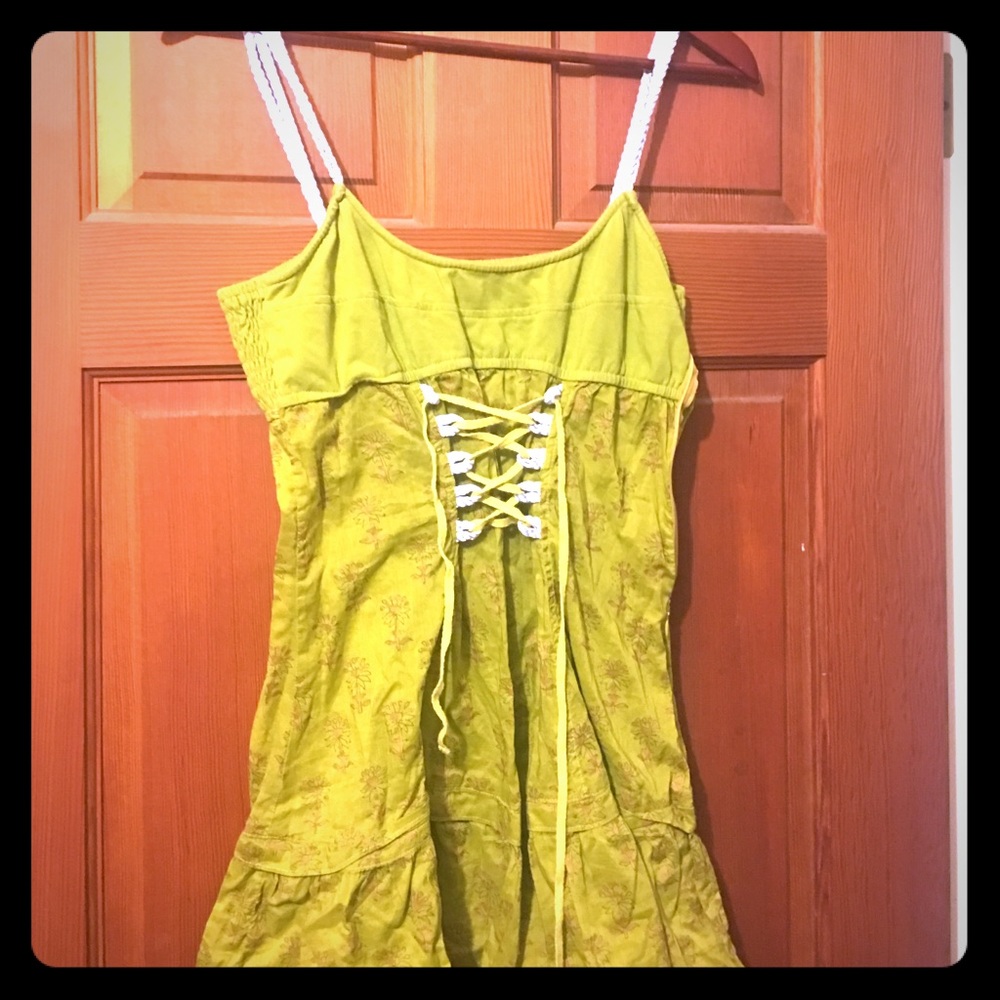 Free people green floral tank